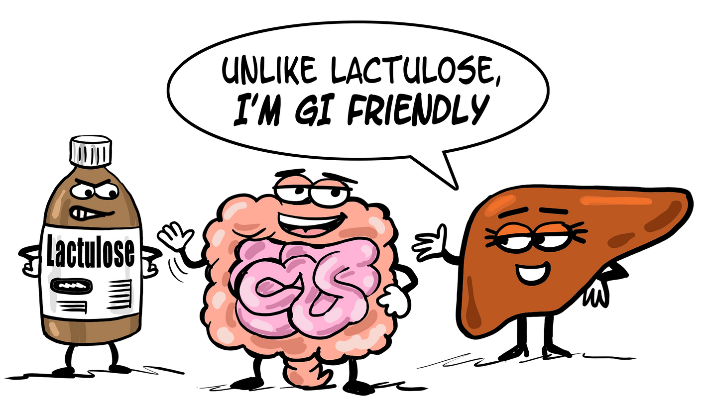 Unlike lactulose HepLOLA is GI friendly